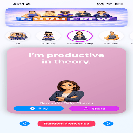 Guru Crew app screen 2